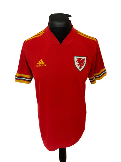 Wales 2020-21 home football shirt, red, medium, Adidas, front
