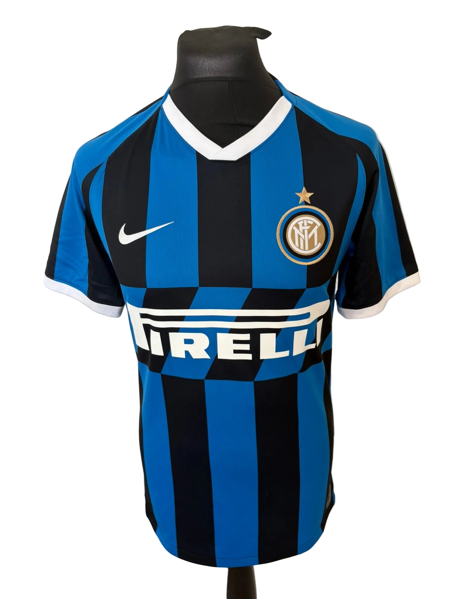 Inter Milan 2019-20 home football shirt, blue and black, small, Nike, front