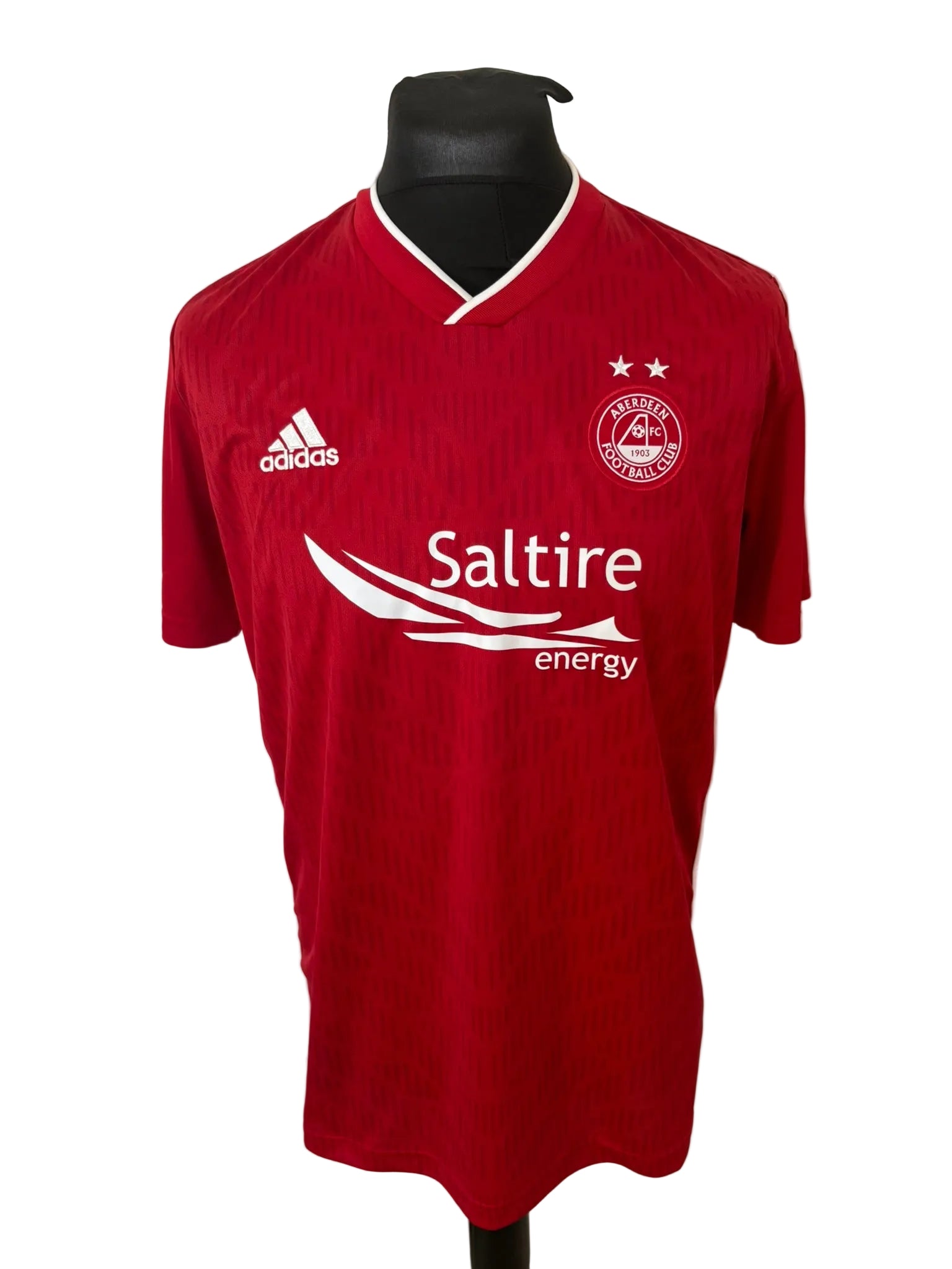Aberdeen 2019-20 home football shirt, red, large, Adidas, front