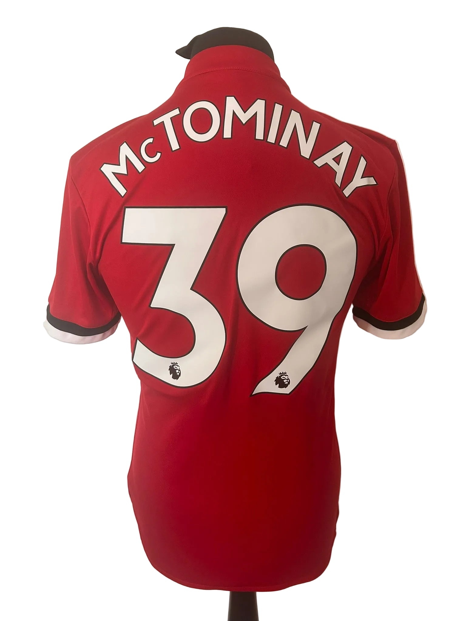 Manchester United 2017-18 home football shirt, red, small, Adidas, Scott McTominay, back