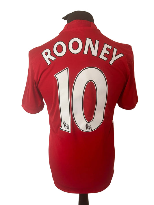 Manchester United 2016-17 home football shirt, red, small, Adidas, Wayne Rooney, back