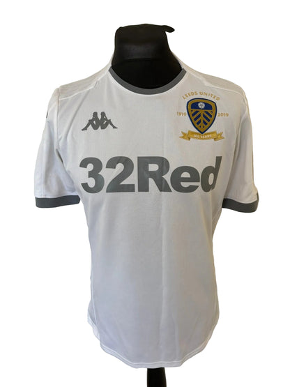 Leeds United 2019-20 home football shirt, white, small, Kappa, front