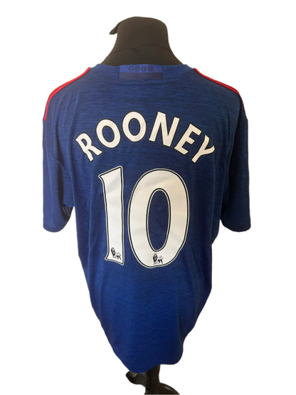 Manchester United Wayne Rooney 2016-17 Away Football Shirt 2XL XXL Adidas
