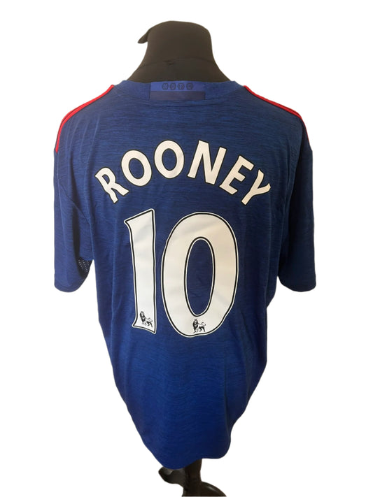 Manchester United Wayne Rooney 2016-17 Away Football Shirt 2XL XXL Adidas