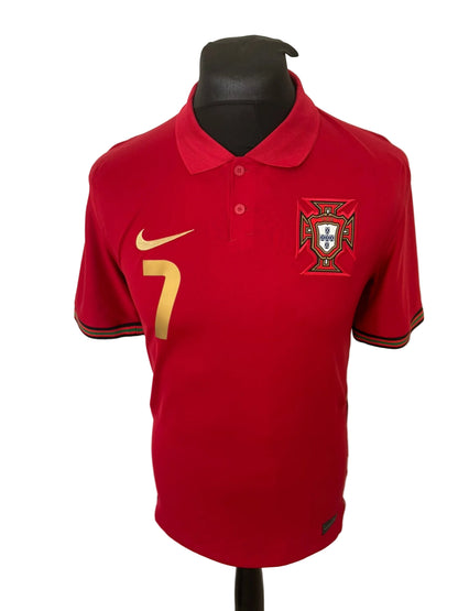 Portugal 2020-21 home football shirt, red, small, Nike, Cristiano Ronaldo, front