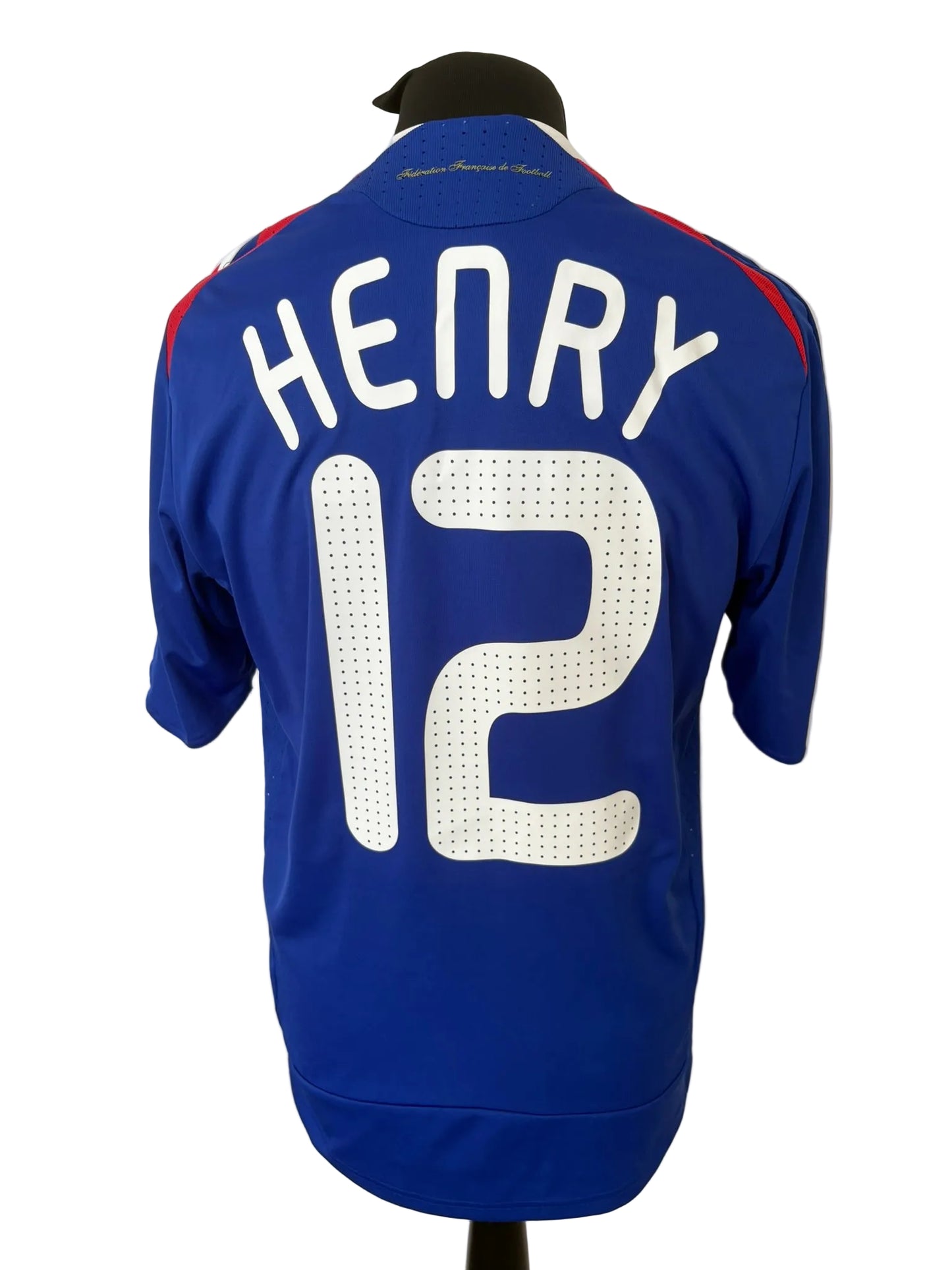 France 2007-08 home football shirt, blue, medium, Adidas, Thierry Henry, back