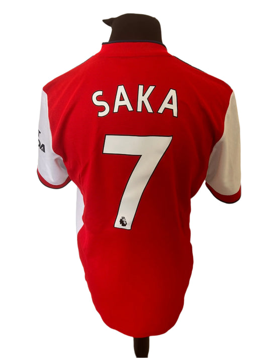 Arsenal Bukayo Saka 2021-22 Home Football Shirt Large Adidas