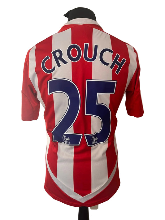Stoke City 2011-12 home football shirt, red and white, small, Adidas, Peter Crouch, back