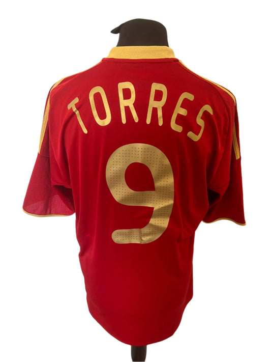 Spain Fernando Torres 2009 Confederations Cup Home Football Shirt Extra Large XL Adidas