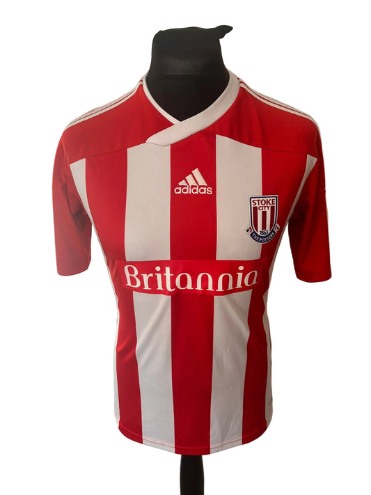 Stoke City 2011-12 home football shirt, red and white, small, Adidas, Peter Crouch, front