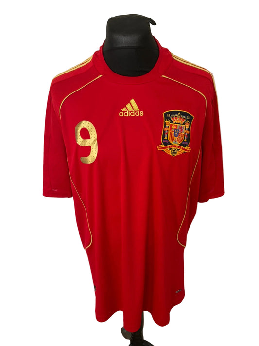 Spain 2007-09 home football shirt, red, Extra Large, XL, Adidas, Fernando Torres, front