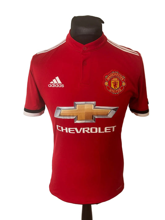 Manchester United 2017-18 home football shirt, red, small, Adidas, Ander Herrera, front