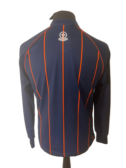 Blackpool 2015-16 away football shirt, navy, small, Errea, back