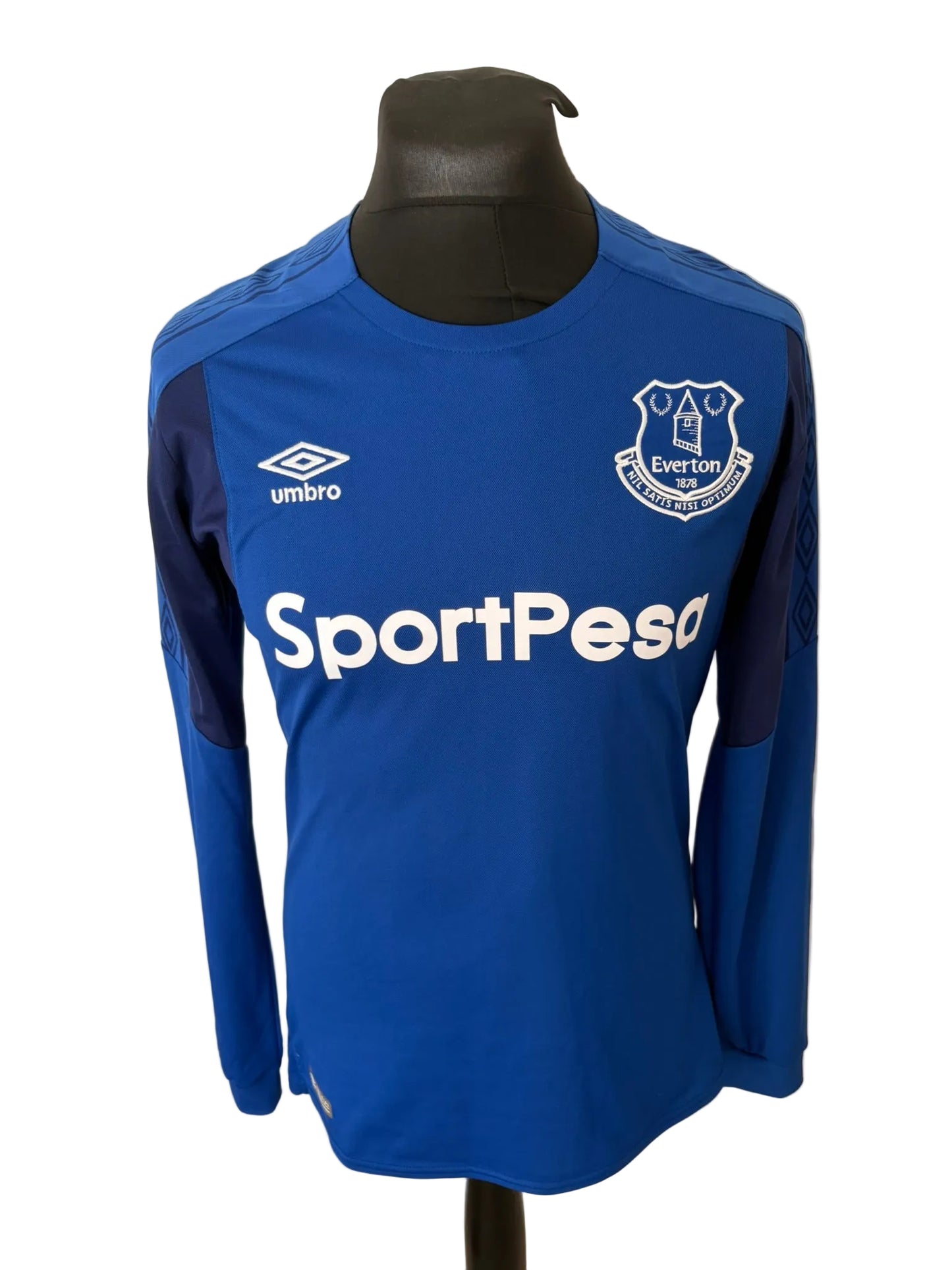 Everton 2017-18 home football shirt, blue, medium, Umbro, Wayne Rooney, front