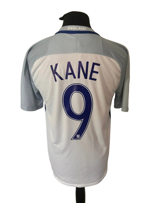 England 2016-17 home football shirt, white, medium, Nike, Harry Kane, back