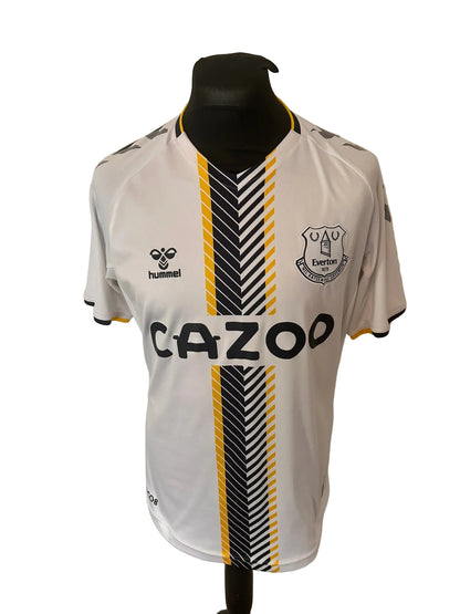 Everton 2021-22 third football shirt, white, Large, Hummel, front