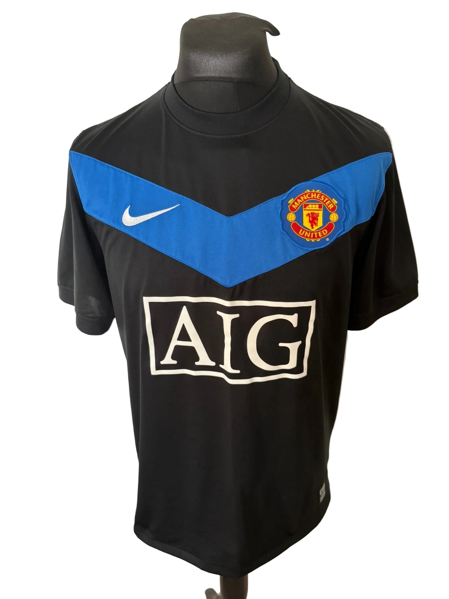 Manchester United 2009-10 away football shirt, black, medium, Nike, Wayne Rooney, front