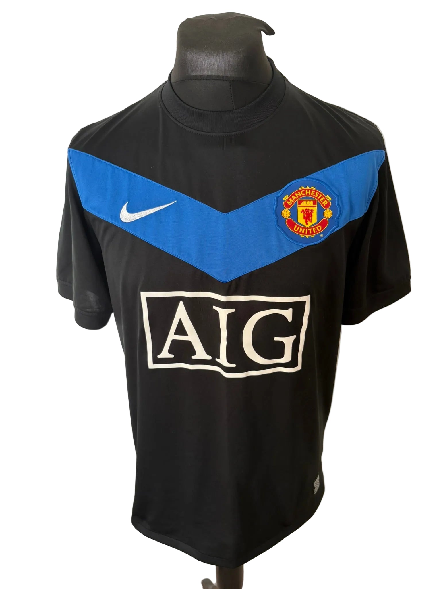 Manchester United 2009-10 away football shirt, black, medium, Nike, Wayne Rooney, front
