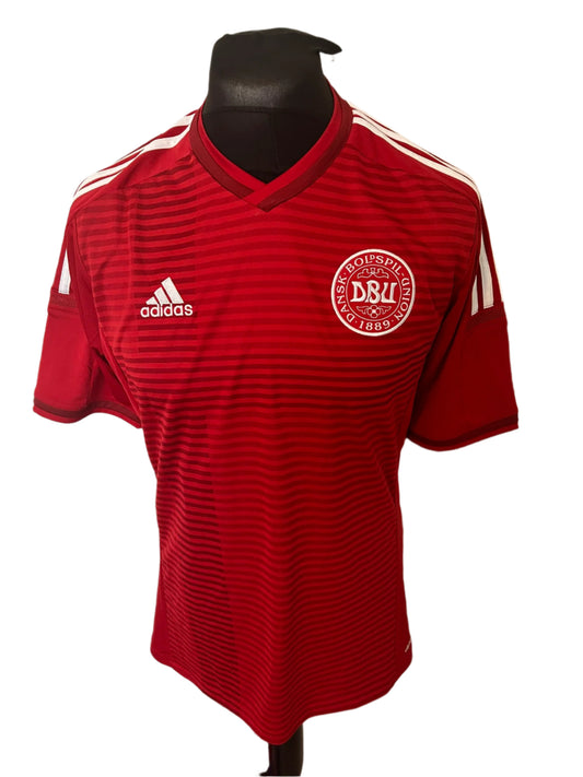 Denmark 2014-15 Home Football Shirt Medium Adidas