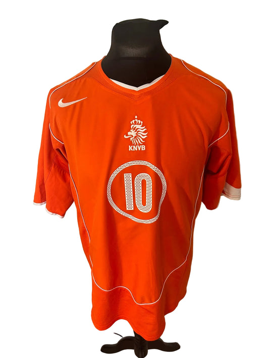 Netherlands 2004-06 home football shirt, orange, Extra Large, XL, Nike, Ruud Van Nistelrooy, front