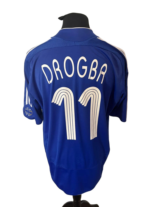 Chelsea 2006-08 home football shirt, blue, Extra Large, XL, Adidas, Didier Drogba, back