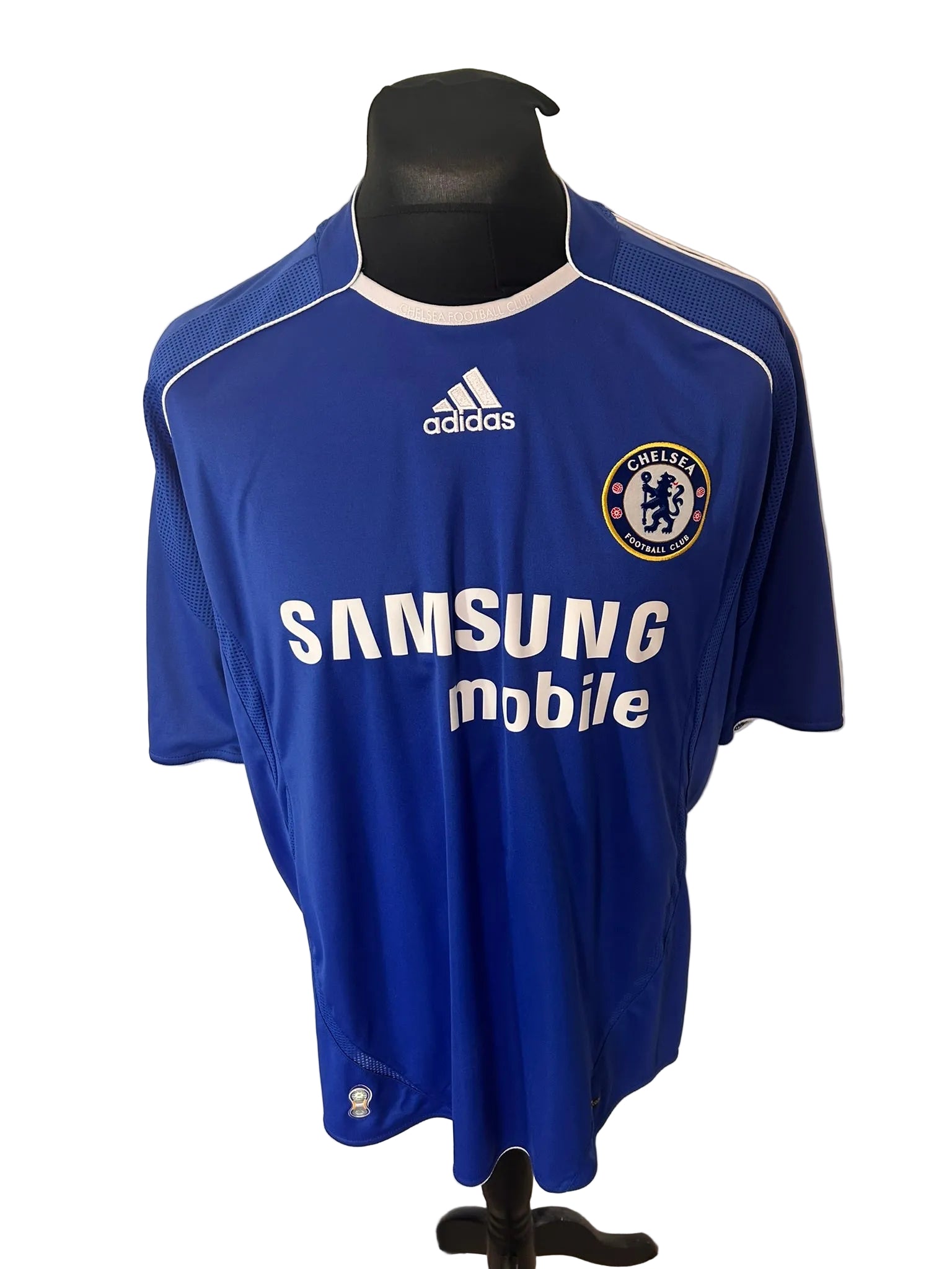 Chelsea 2006-08 home football shirt, blue, Extra Large, XL, Adidas, Didier Drogba, front