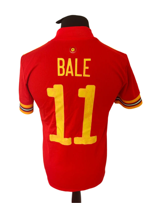 Wales Gareth Bale 2020-21 Home Football Shirt Small Adidas