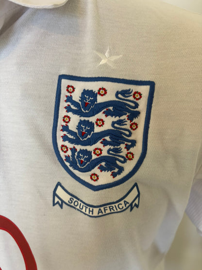 England Wayne Rooney 2009-10 Home Football Shirt Large 42 Umbro