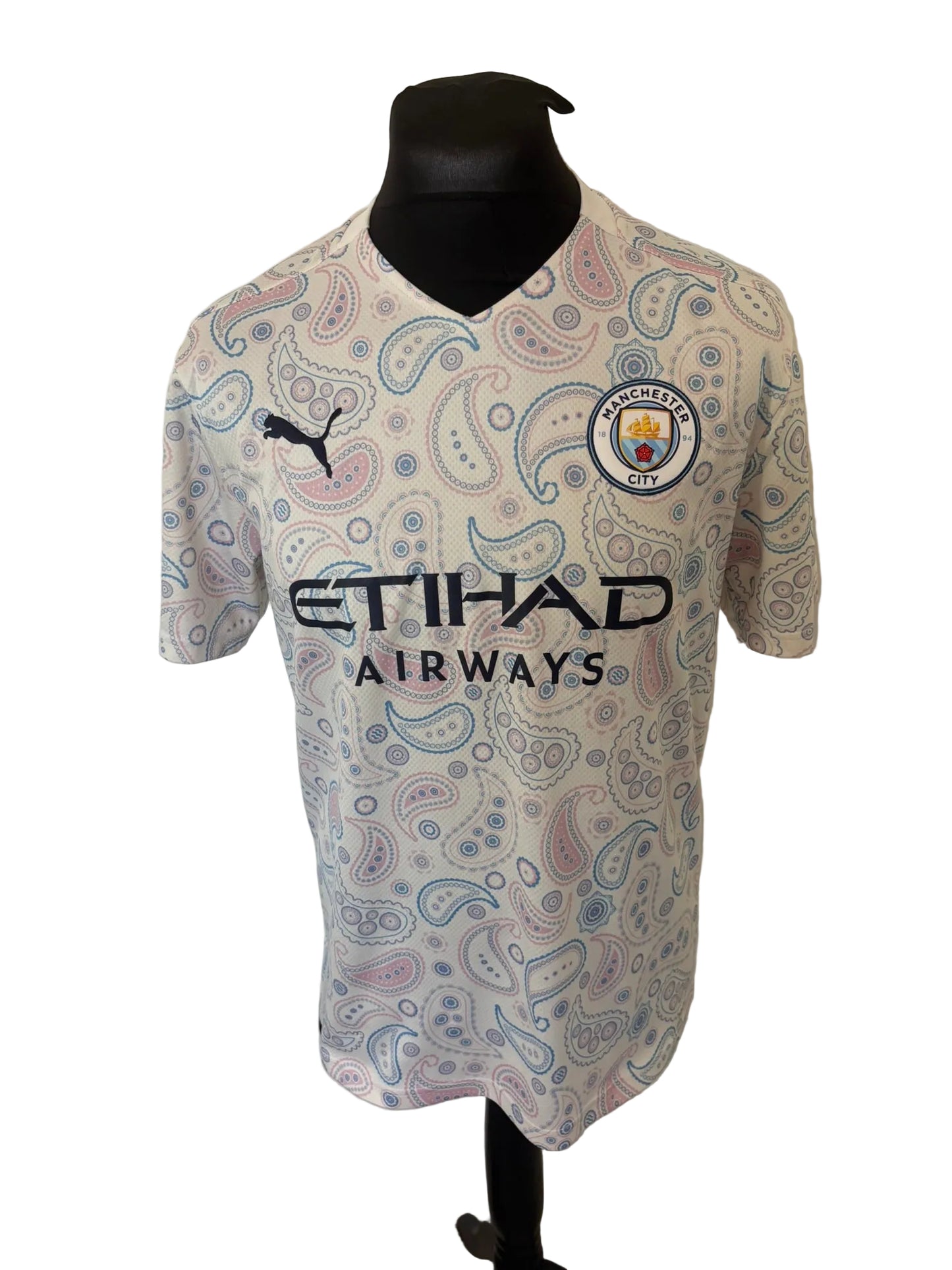 Manchester City 2020-21 third football shirt, white, Large, Puma, Kevin De Bruyne, front