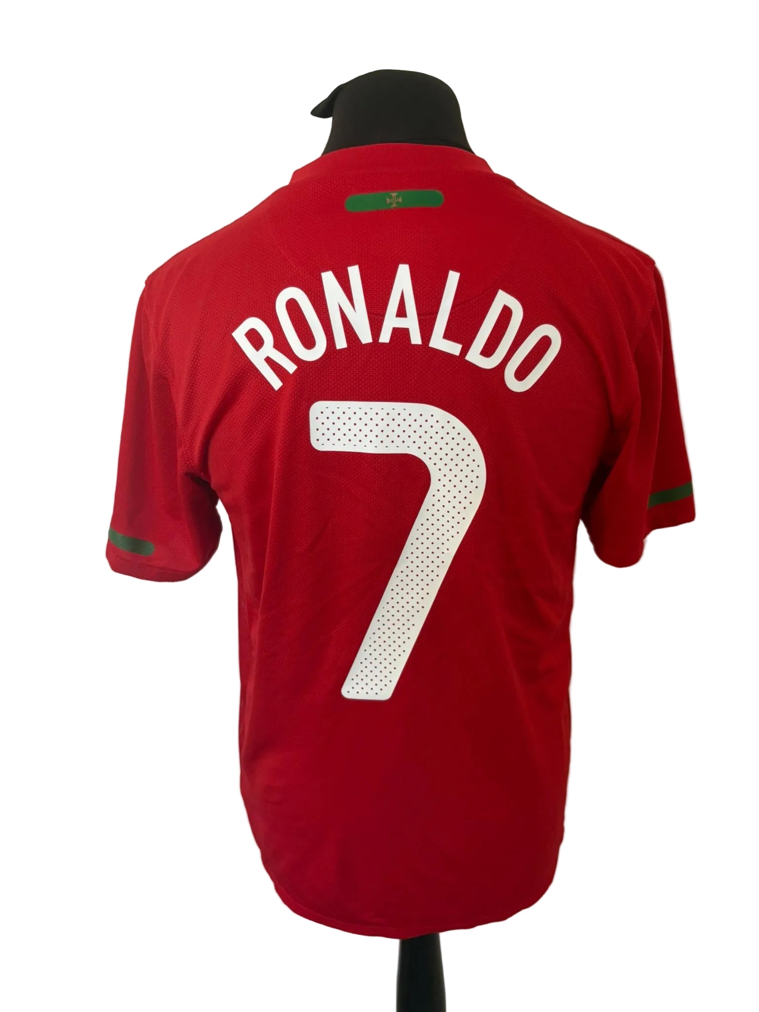 Portugal 2010-11 home football shirt, red, medium, Nike, Cristiano Ronaldo, back