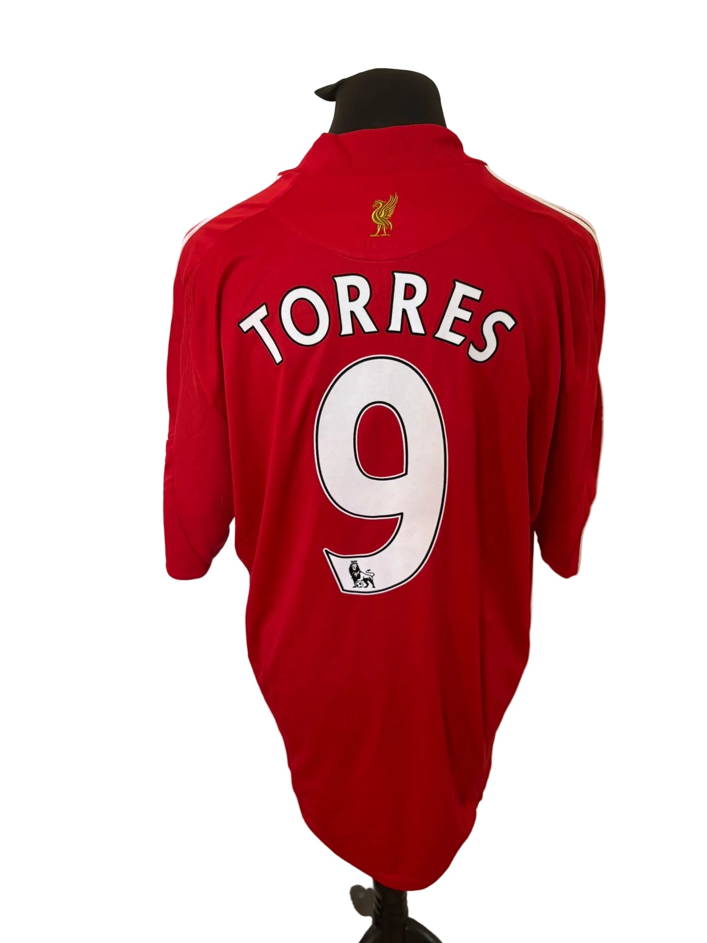 Liverpool 2008-10 home football shirt, red, XXL,2XL, Adidas, Fernando Torres, back