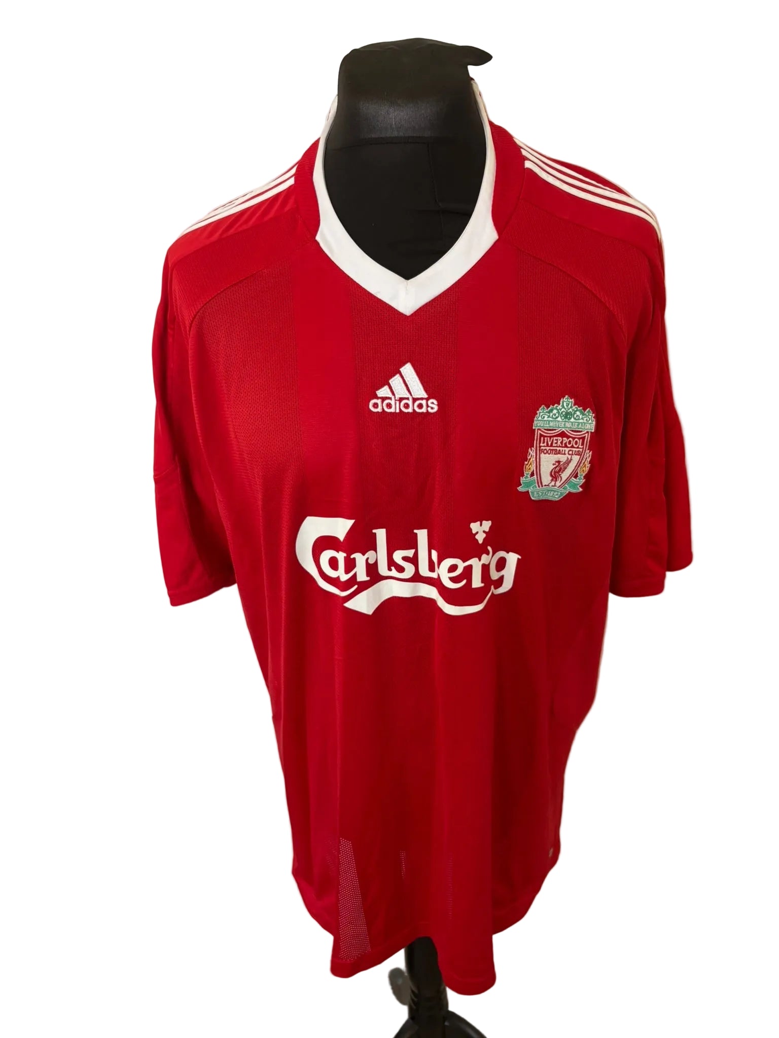 Liverpool 2008-10 home football shirt, red, XXL,2XL, Adidas, Fernando Torres, front