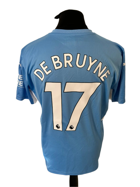 Manchester City Kevin De Bruyne 2021-22 Home Football Shirt Large Puma