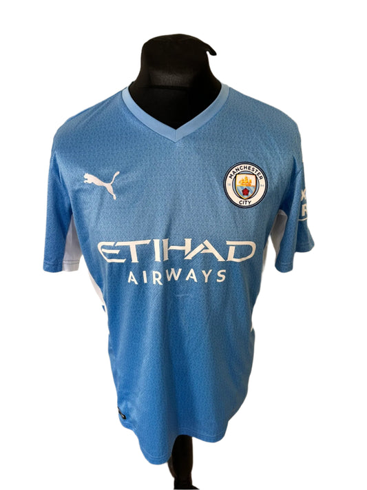 Manchester City Kevin De Bruyne 2021-22 Home Football Shirt Large Puma