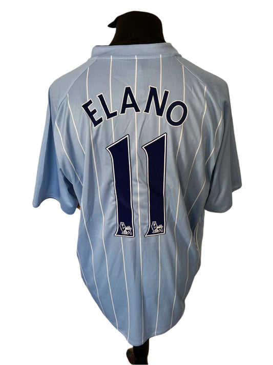 Manchester City Elano 2007-08 Home Football Shirt Extra Large XL Le Coq