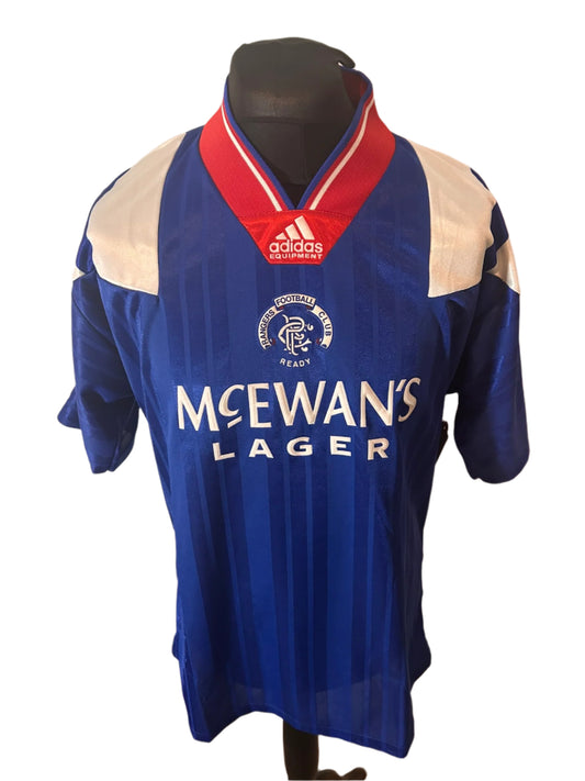 Rangers 1992-94 Home Football Shirt Large Adidas