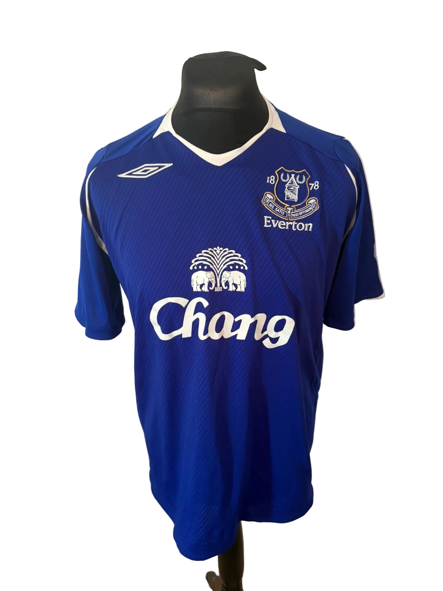 Everton 2008-09 home football shirt, blue, Large, Umbro, Tim Cahill, front