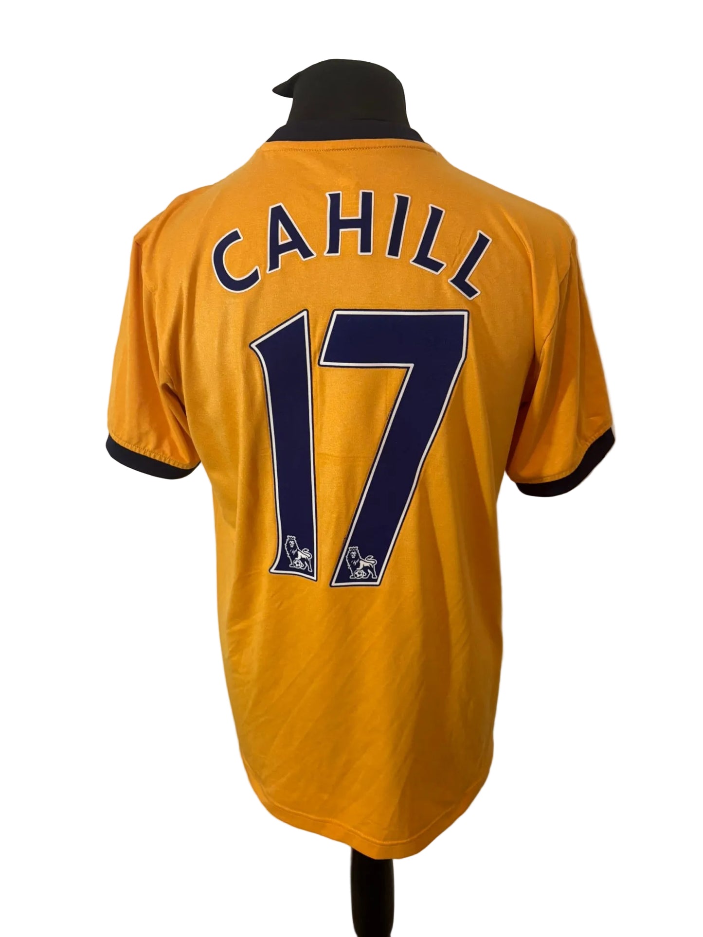 Everton 2011-12 away football shirt, yellow, medium, Le Coq Sportif, Tim Cahill, back