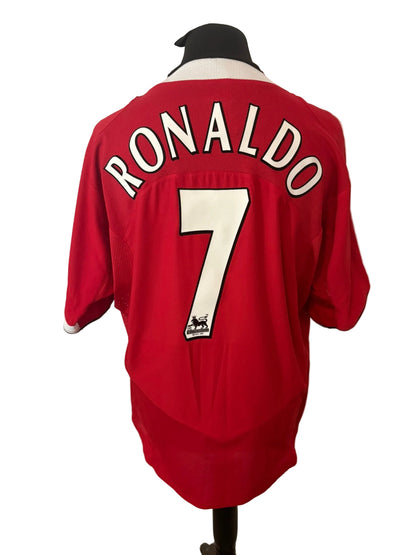 Manchester United 2004-06 home football shirt, red, 2XL, XXL, Nike, Cristiano Ronaldo, back