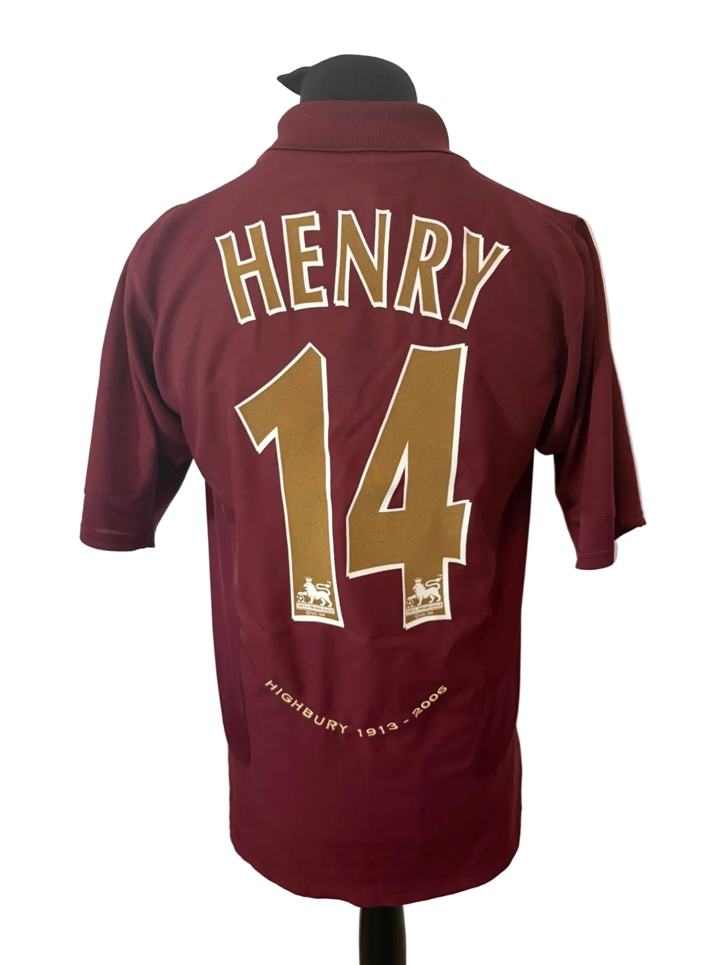 Arsenal 2005-06 home football shirt, burgundy, medium, Nike, Thierry Henry, back