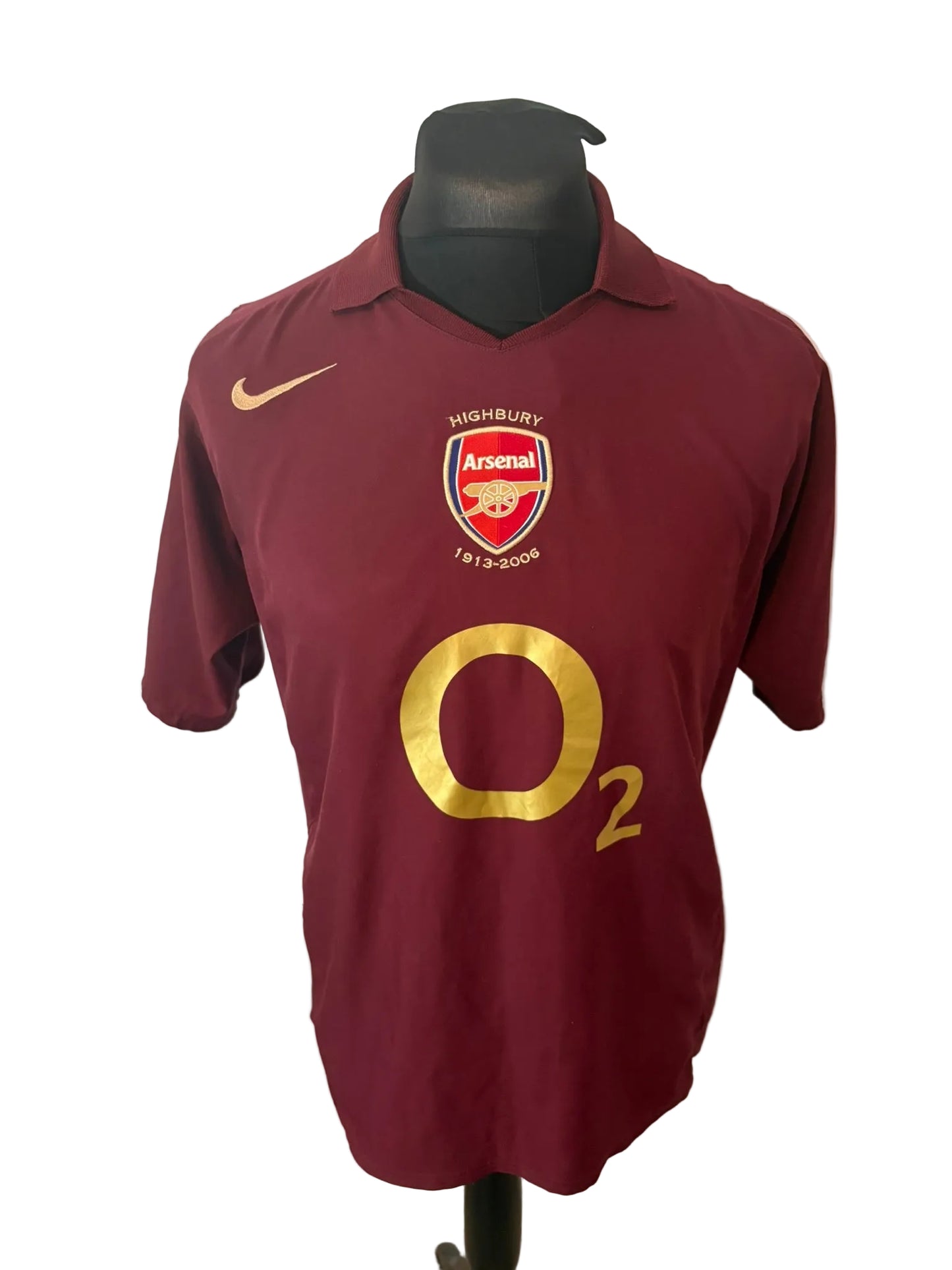 Arsenal 2005-06 home football shirt, burgundy, medium, Nike, Thierry Henry, front