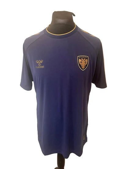 AFC Wimbledon 2022-23 away football shirt, navy, Extra Large, XL, Hummel, front