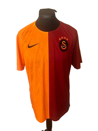 Galatasaray 2022-23 home football shirt, red and yellow, Large, Nike, front