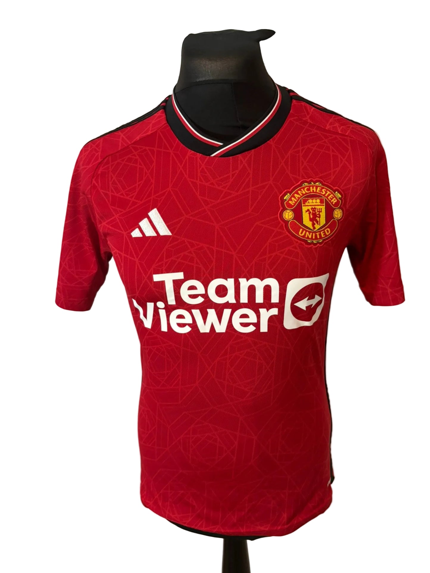 Manchester United 2023-24 home football shirt, red, small, Adidas, Bruno Fernandes, front