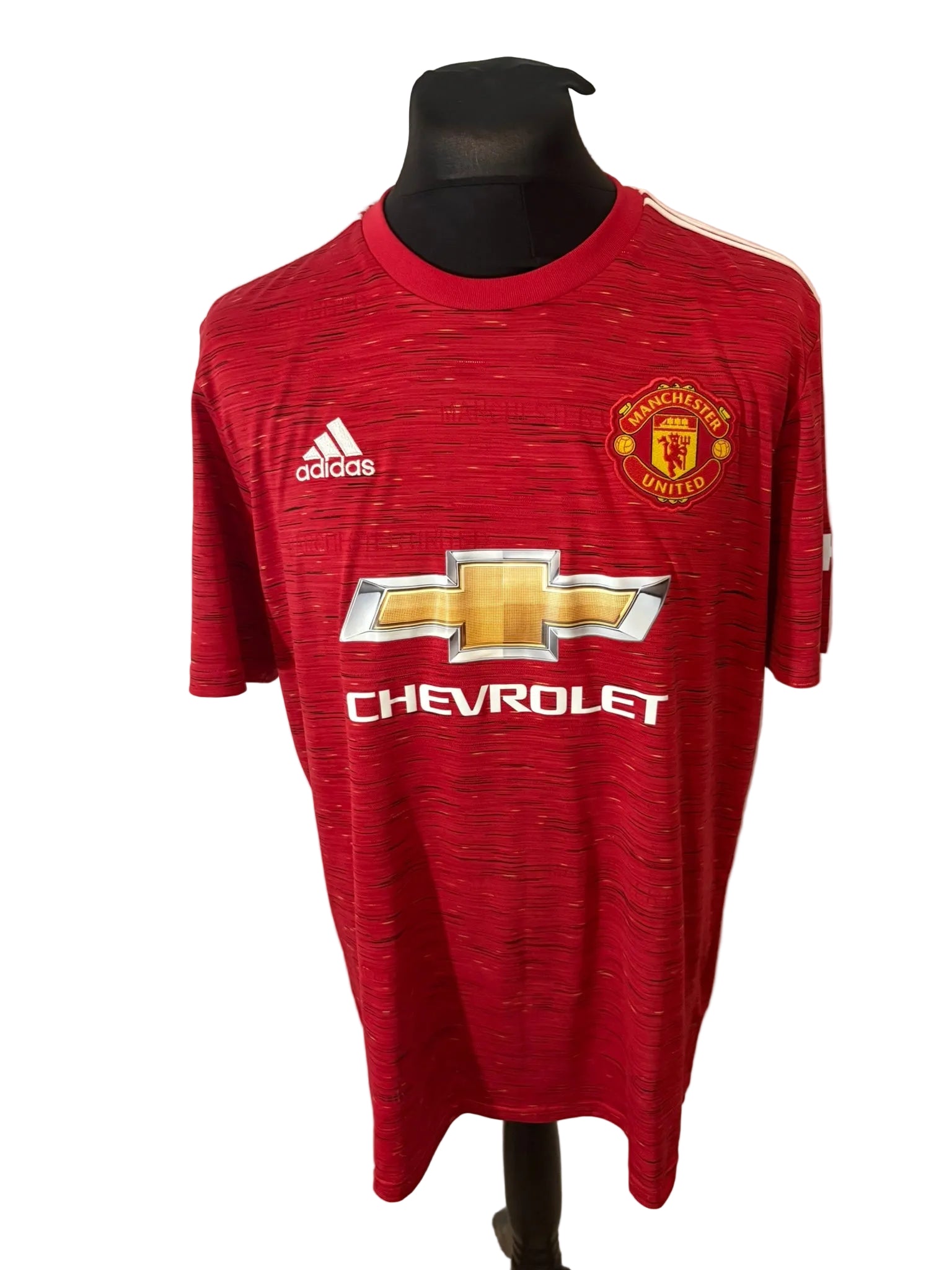 Manchester United 2020-21 home football shirt, red, Extra Large, XL, Adidas, Bruno Fernandes, front