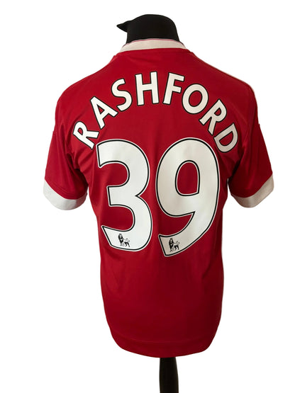 Manchester United 2015-16 home football shirt, red, medium, Adidas, Marcus Rashford, back