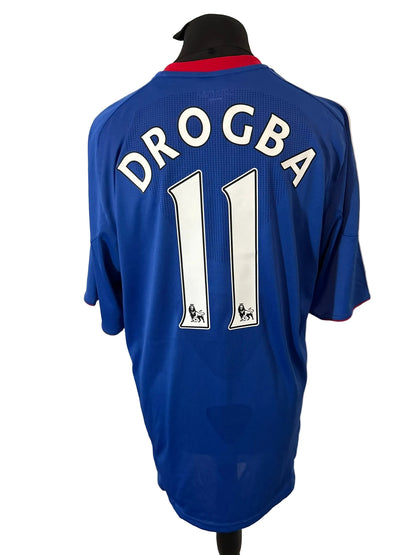 Chelsea 2010-11 home football shirt, blue, Extra Large, XL, Adidas, Didier Drogba, back