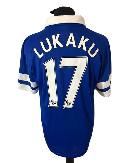 Everton 2013-14 home football shirt, blue, Large, Nike, Romelu Lukaku, back