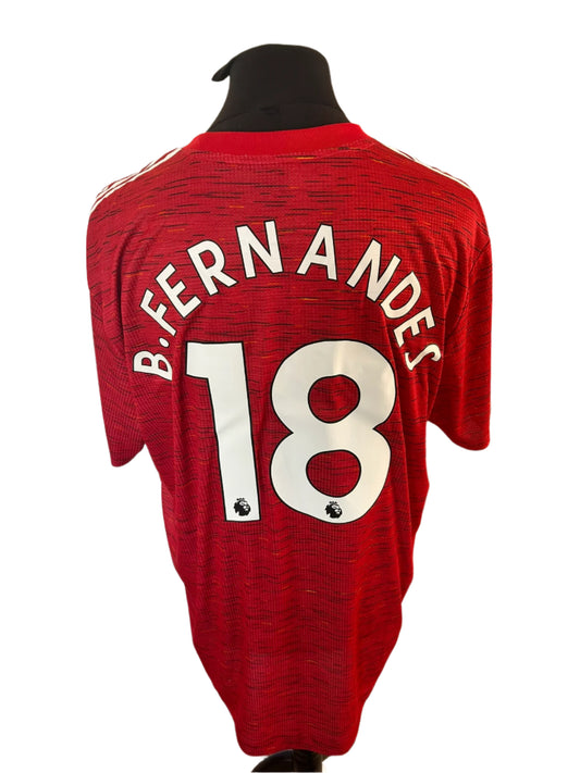 Manchester United Bruno Fernandes 2020-21 Home Shirt PLAYER ISSUE 2XL XXL Adidas
