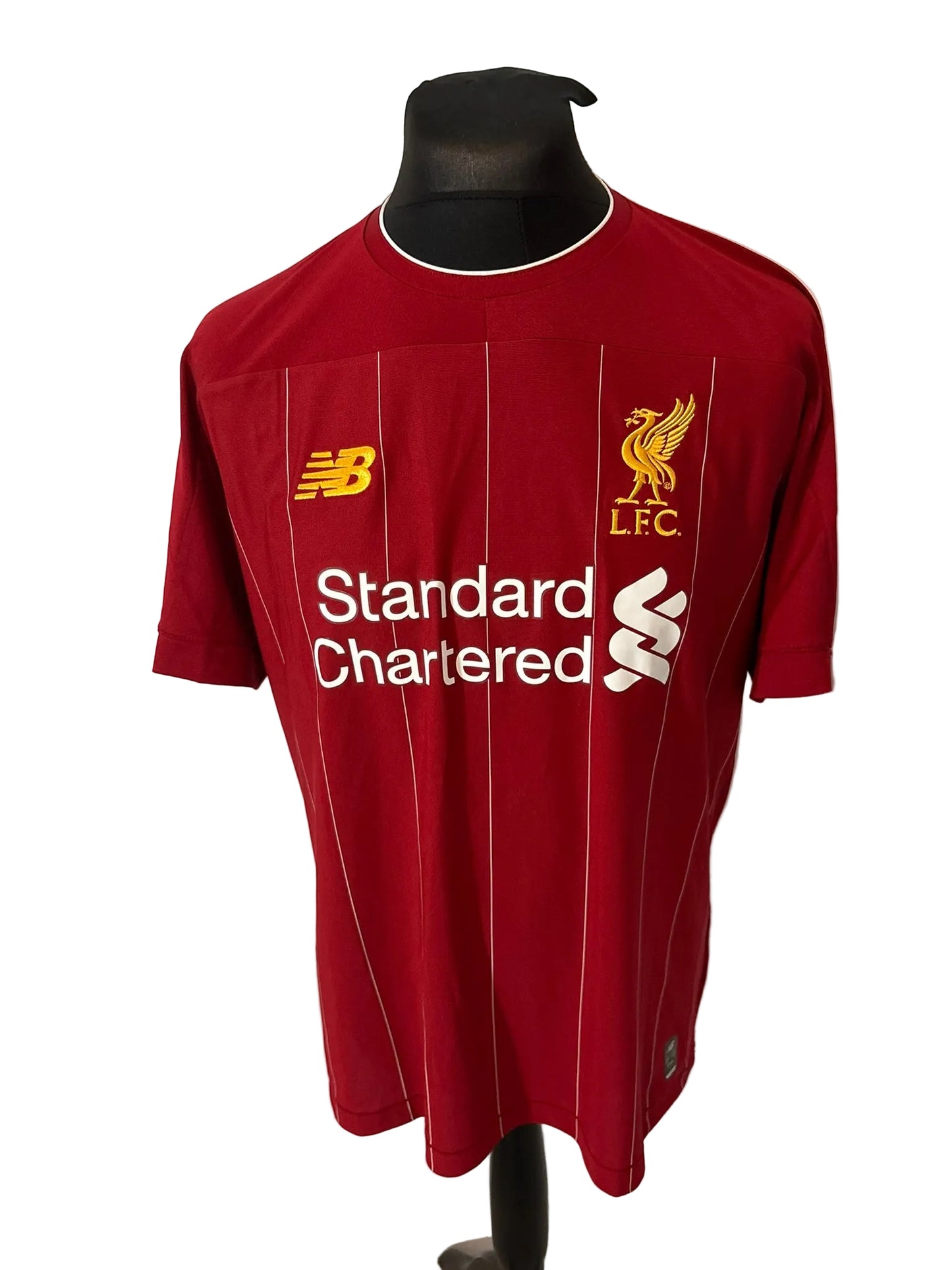 Liverpool 2019-20 home football shirt, red, Large, New Balance, Mohamed Salah, front